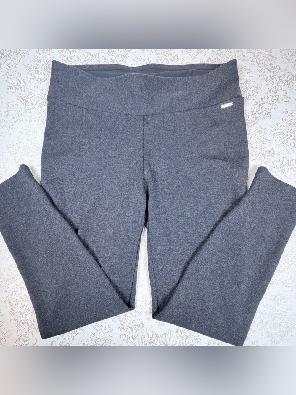 T Tahari Gray Active Leggings, Tummy Control, XL
